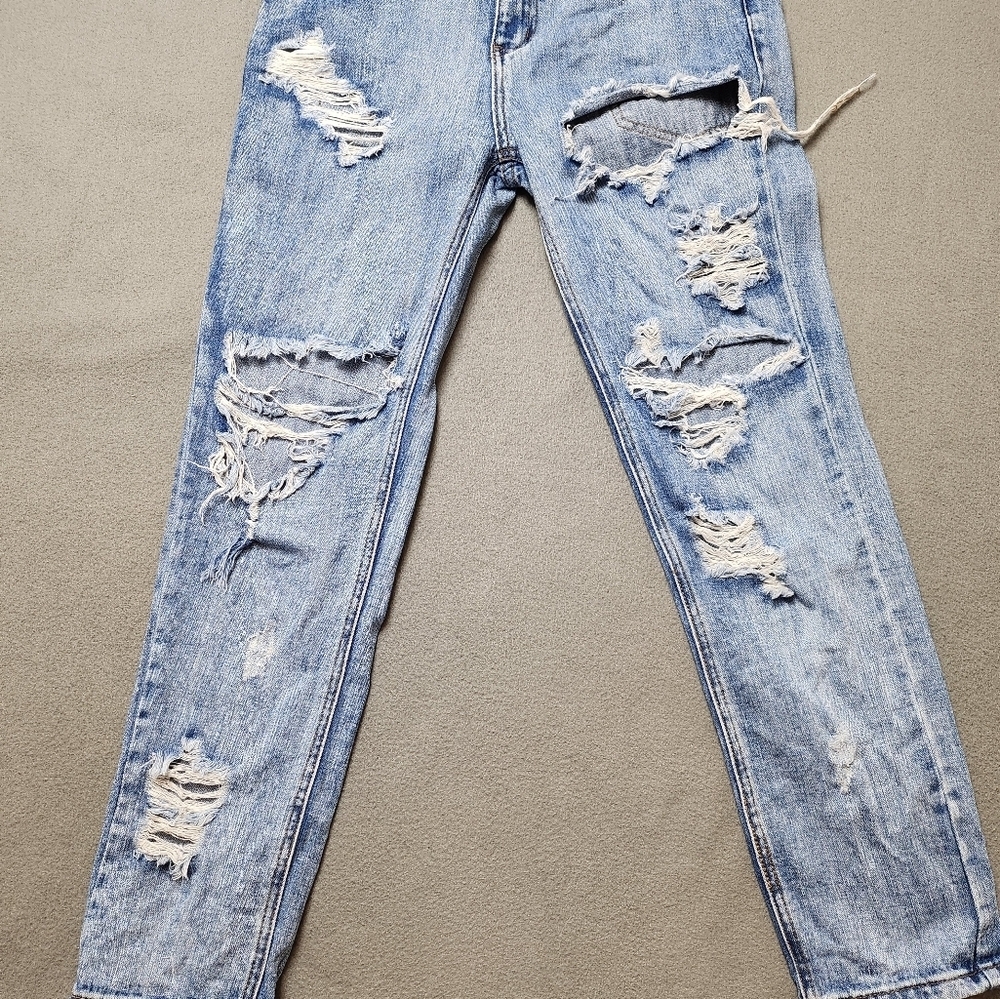 đ
șOne Teaspoon Awesome Baggies Distressed Boyfriend Jean Sz 26 - Picture 3 of 13
